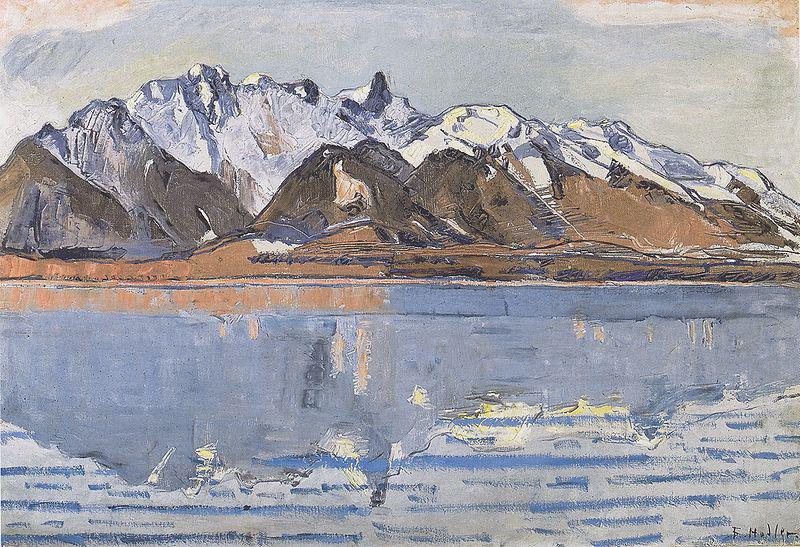 Ferdinand Hodler Thunersee mit Stockhornkette china oil painting image
